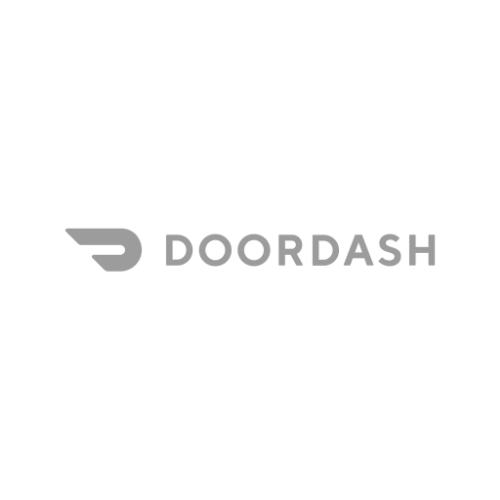 Doordash logo in grey