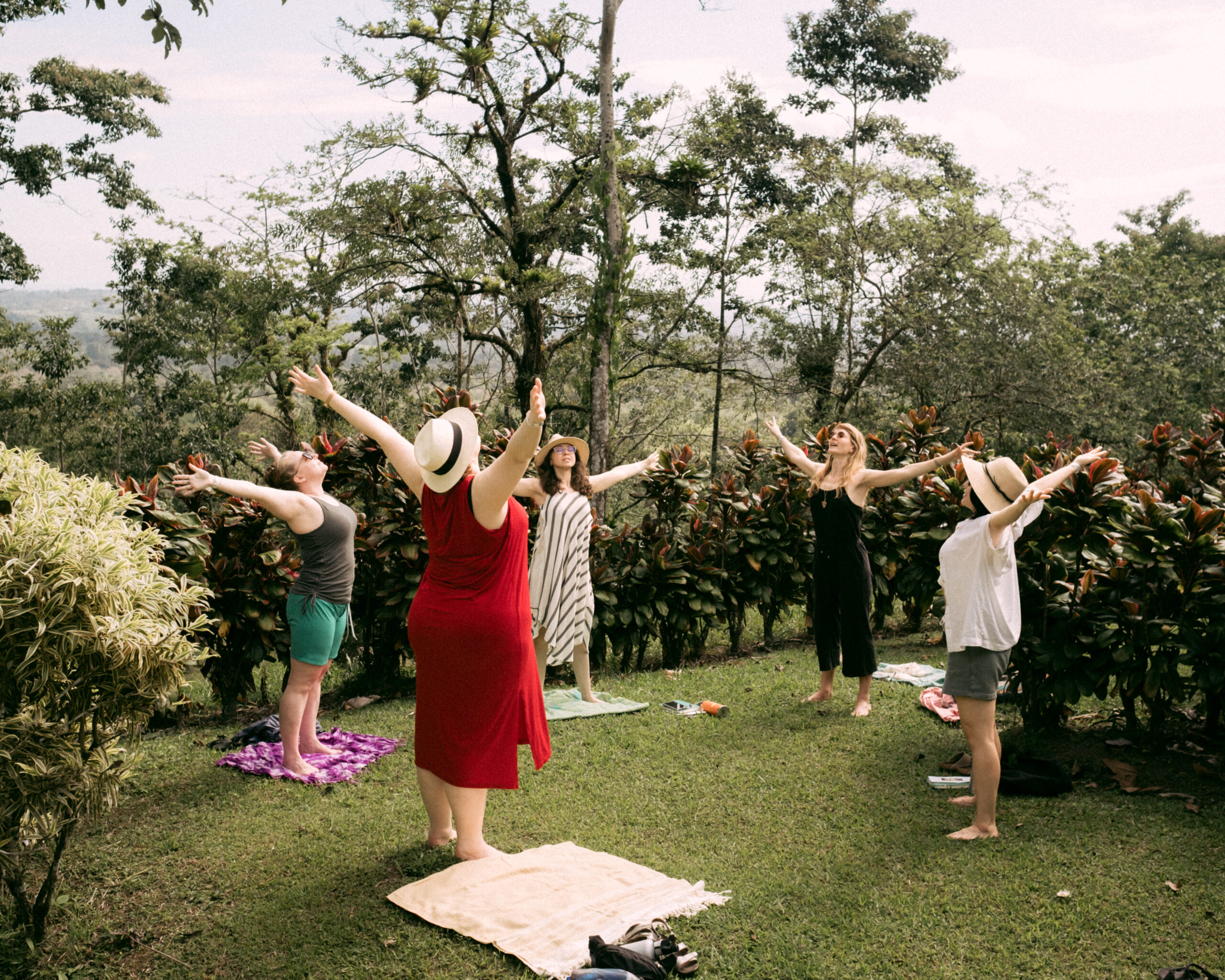 Lauren Jane Heller leading movement at the Shine+ Costa Rica retreat